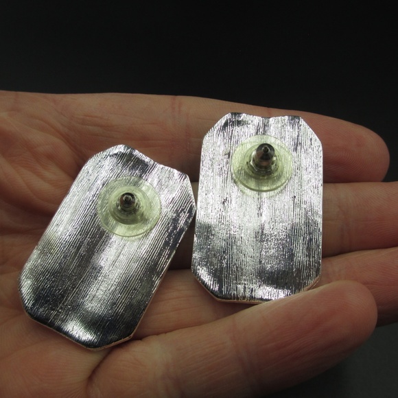 Colorful Hand Painted Southwestern Earrings - Picture 2 of 3